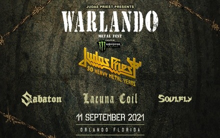 Warlando Fest w/ Judas Priest, Sabaton, Lacuna Coil, Soulfly & more on Saturday, September 11, 2021 at 1 p.m.