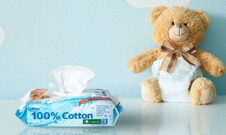 EcoWipes Water Cotton Wet Baby Wipes (1-, 3-, 6-, or 12-Pack)