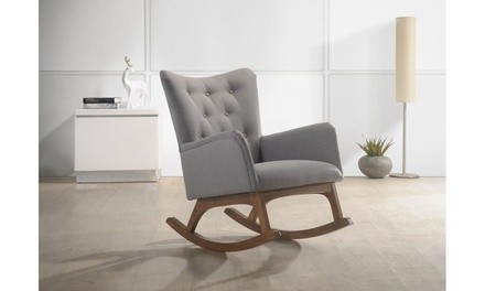 Micah Grey Fabric Rocking Chair