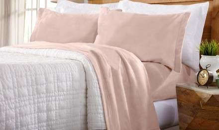 Plush Fleece Solid Sheet Set