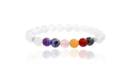 Nina & Grace Multi-Colored Gemstone Healing Bead Bracelet 