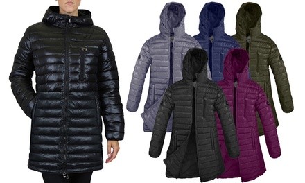 Spire By Galaxy Women's Lightweight Puffer Jacket. Plus Sizes Available.