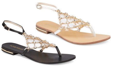 Olivia Miller Women's Crystal-Embellished Sandals