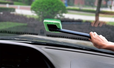 Windshield Cleaner Wiper with Microfiber Cloth (1-, 2-, or 4-Pack)