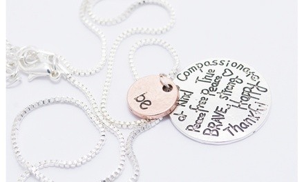 Inspirational Be Pendant in Sterling Silver