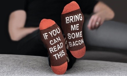 If You Can Read This, Bring Me... Patterned Novelty Socks for Men & Women