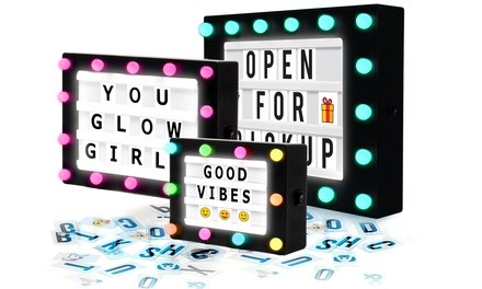 Hearth & Haven Hollywood-Inspired LED Lightbox with Message