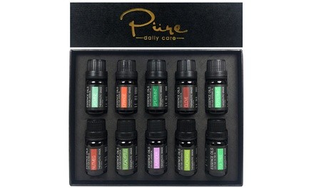 Pure Daily Care Therapeutic-Grade Pure Essential Oil Set (10-Piece)