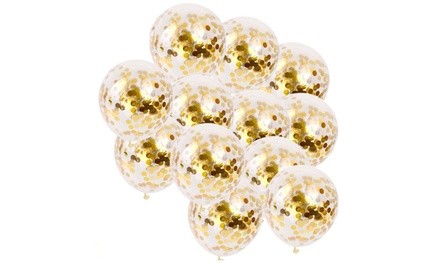 20 Pcs Golden Confetti Balloons 12 Inches Party Balloons Confetti Dots Decor