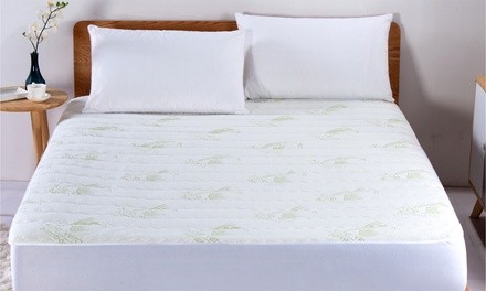 Aloe Vera Bamboo Hypoallergenic Mattress Pad