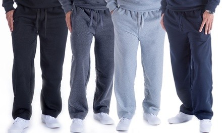 2-Pack LeeHanton Men's Soft Straight Leg Sweatpants (M–5XL)