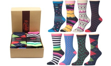 Frenchic Women's Crew Socks With Gift Box (8-Pairs)