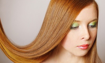 Cut, Style, Conditioning, and Single Process Color or Highlights at Morpheus for Hair and Skin (Up  to 39% Off)