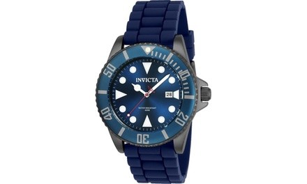 Invicta Men's 90306 Pro Diver Quartz 3 Hand Blue Dial Watch