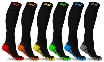 DCF Targeted Knee-High Compression Socks (6-Pack)