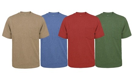 Victory Men's Fortified Cotton Extra Length Pocket Crewneck T-Shirt (M-XXLT)