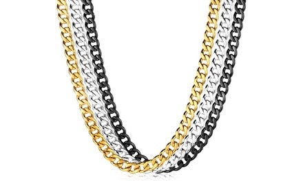 Men's Polished Stainless Steel 24