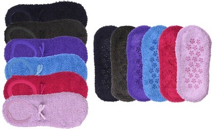 Women's Low-Cut Non-Skid Slippers Socks (6-Pack) 