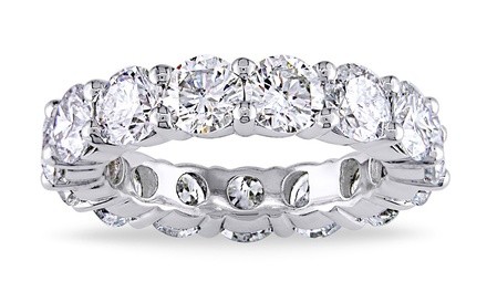 6 CTTW Cubic Zirconia Eternity Band in 18K White Gold