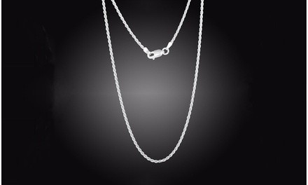 Italian Rope Chain in Solid Sterling Silver by Simply.925