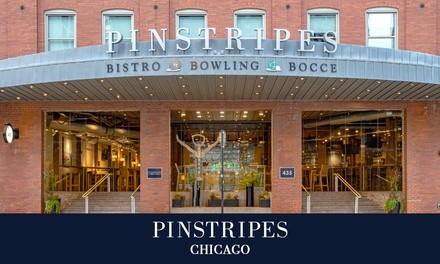 Bowling with Shoe Rental or Bocce for Two or Four at Pinstripes Chicago (Up to 40% Off). Eight Options Available.