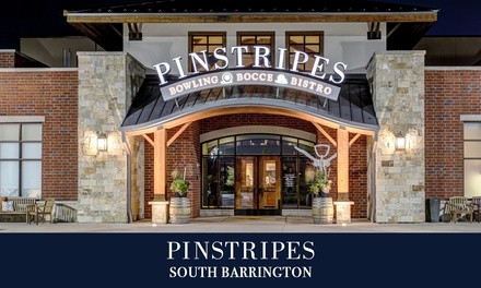 Bowling with Shoe Rental or Bocce at Pinstripes South Barrington (Up to 40% Off). Eight Options Available.