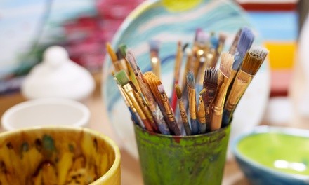 Take-Home Pottery Kit, Online Art Class, or Art Supplies and Classes at Mucci World (Up to 26% Off)