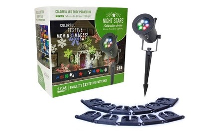 Deluxe Multicolor LED 12-Pattern Motion Projection Light 