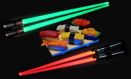 Star Wars Light-Up Lightsaber Chopsticks (1- or 2-Pack)