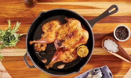 Non-Stick Cast-Iron Skillet with Even Heat Distribution