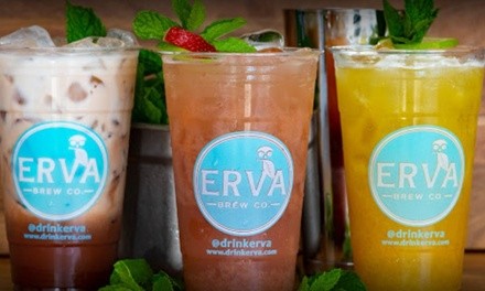 One Large Cup, Bottle, or Growler and Two, Four, or a Dozen Empanadas at Erva Brew (Up to 27% Off)