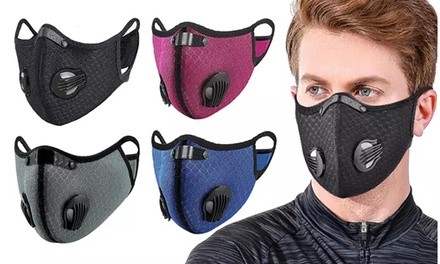 Outdoor Sport Cycling Reusable Face Mask with Valve & Filter