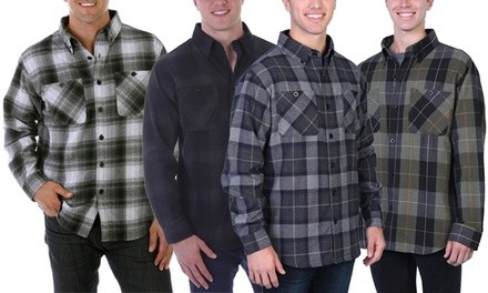 Maxxsel Men's Button-Down Flannel Shirt (M-2XL)