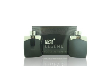 Mont Blanc Legend Mont Blanc 2 Piece Gift Set 3.3 Oz Eau De Toilette New Box Men