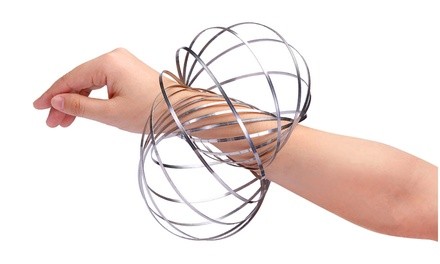 2-Pack: Flow Ring Spiraling Stainless Steel Fidget Toys