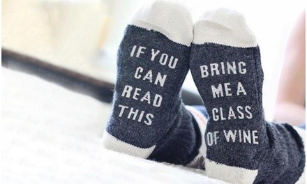 Wine Lovers Conversational Socks