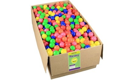 Click N' Play Value Pack 1000 Plastic Balls, Pit Balls w/ 6 Bright Colors