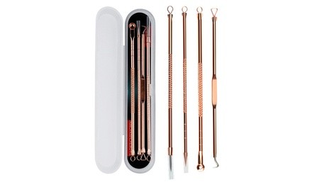Rose Gold 4 Piece Blemish Extractor Set