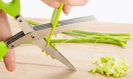 Multi-Layer Kitchen Scissors for Chopping Herbs