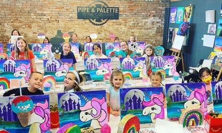 Kid's Painting Night Out for One or Two Children at Pipe & Palette (Up to 37% Off)