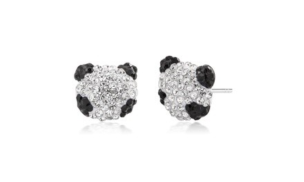 Cubic Zirconia Teddy bear Stud Earrings