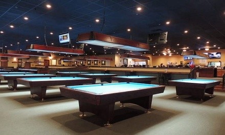 $12 for $20 Worth of Food, Drinks, and Pool or One Hour of Pool with Beer and Appetizer at Lacy's Cue