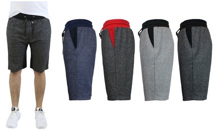 Galaxy By Harvic Men's Slim-Fit Sweat Shorts with Contrast Pockets (S-3XL)