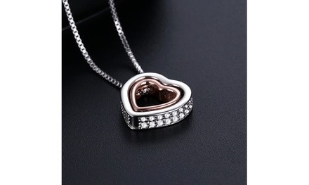 Swarovski Double Heart Pendant Necklace