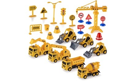 Basketball Hoop and Balls Toy, Construction Trucks Toy Set, or Kids Golf Toy Set from BriteNWay (Up to 51% Off)