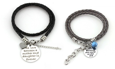 $15 for a Leather Wrap Bracelet with Sentimental Charm from Balla Bracelets ($109.99 Value)