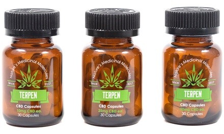 10mg, 25mg, or 50mg CBD Capsules or $30 Gift Card from Terpen (Up to 53% Off)