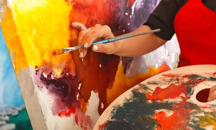 Urban Art Basic or Premium Painting Kit and Virtual Group Painting Class from Urban Paint Loft (Up to 36% Off)