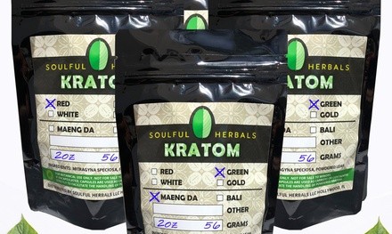 Four Two-Ounce Bags of Kratom Powder or E-gift Card from Soulful Herbals (Up to 57% Off)