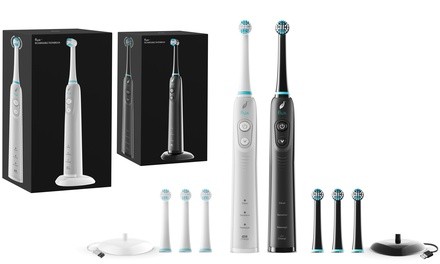 FLUX Oscillating Electric Toothbrush with Rechargeable Battery and 3 Brush-Heads